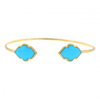 Kabana 14K Gold Turquoise Bracelet