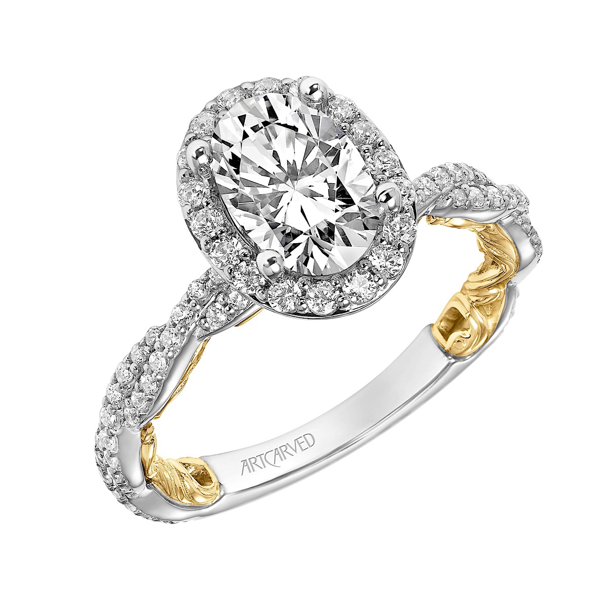 Oval 4-Prong Diamond Engagement Ring