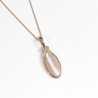 Kabana Pink Mother of Pearl Pendant Necklace